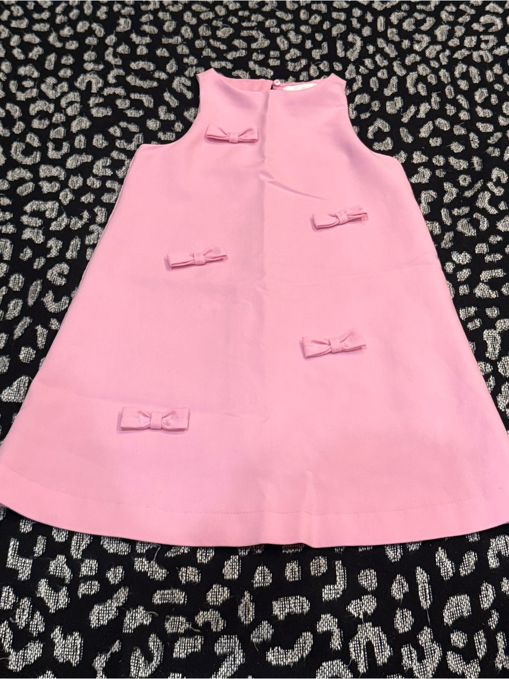 Zara Pink Sleeveless A-Line Dress with Decorative Bows (8/9)
